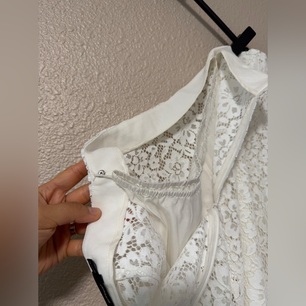 NWOT Proenza Schouler Jasmine White Lace Maxi Skirt Sheer Lined EffortlessChic 4 - Picture 13 of 14